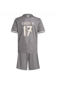 Fotbalové Dres Real Madrid Lucas Vazquez #17 Dětské Třetí Oblečení 2024-25 Krátký Rukáv (+ trenýrky)